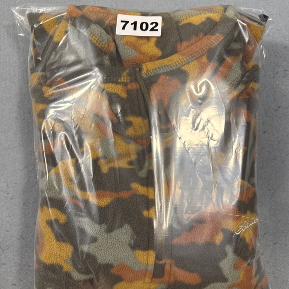 Eddie Bauer MENS  XL HEAVY FLEECE ZIP Sweater Jacket Olive Green Activewear - Picture 8 of 8